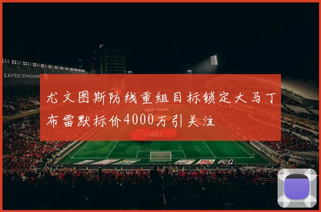 尤文图斯防线重组目标锁定大马丁布雷默标价4000万引关注